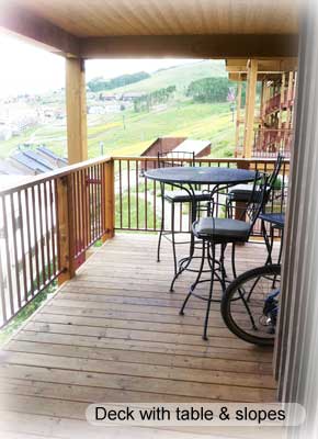 deck with slope view