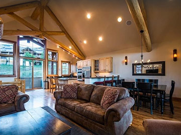 living room of townhome in crested butte