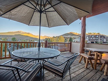 porch of townhome in crested butte